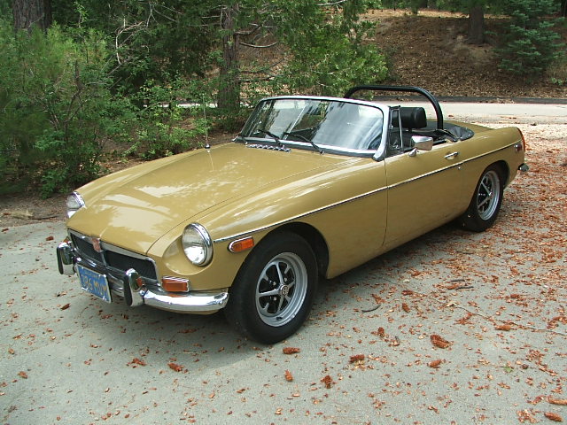 MGB Harvest Gold British Sports Car